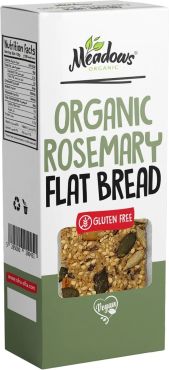 Meadows Organic Rosemary Flat Bread, 140 g